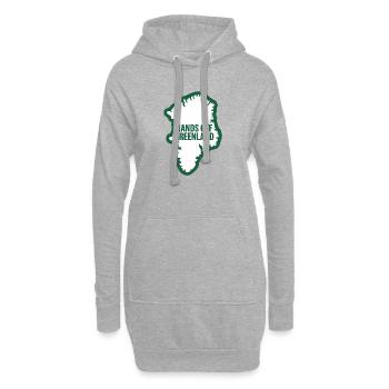 Pas touches au Groenland ! - Groenland / Grønland - Sweat-shirt à capuche long Femme - gris chiné - Devant