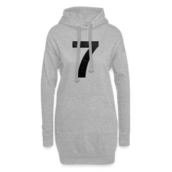 Grunge Seven Scratches - Sweat-shirt à capuche long Femme - gris chiné - Devant
