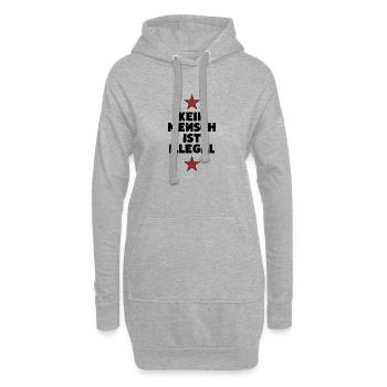 Personne n’est illégal - Migration - Illégalité - Sweat-shirt à capuche long Femme - gris chiné - Devant