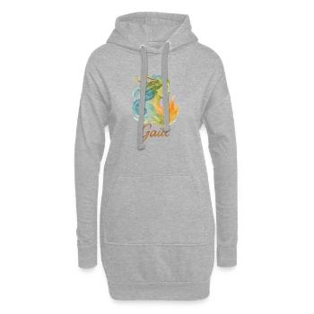 Gaia – Mutter Natur – Baum des Lebens - Hoodie-Kleid - Grau meliert - Vorne