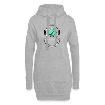 Taucherhelm Tauchen symbol - Hoodie-Kleid - Grau meliert - Vorne