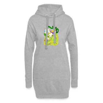 Verschnaufpause - Hoodie-Kleid - Grau meliert - Vorne