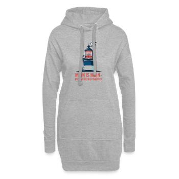  Moin Is Moin Nich Mehr Nich Weniger Nordsee - Hoodie-Kleid - Grau meliert - Vorne