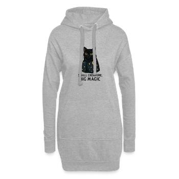 Mondnacht Katze Sternencape - Hoodie-Kleid - Grau meliert - Vorne