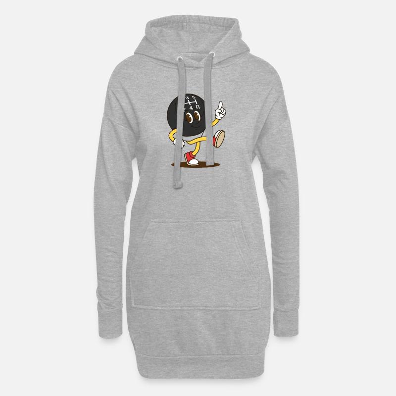 Shift Button Hero Dancing - Hoodie Dress - heather grey