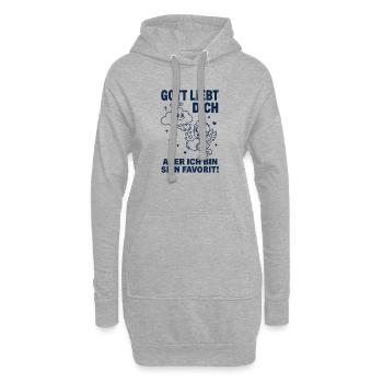 Gott liebt dich Favorit Engel Humor - Hoodie-Kleid - Grau meliert - Vorne