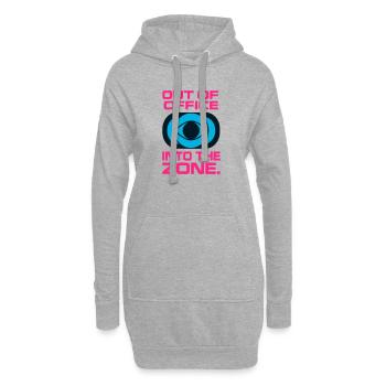 Hors Bureau Concentration Zone Travail - Sweat-shirt à capuche long Femme - gris chiné - Devant