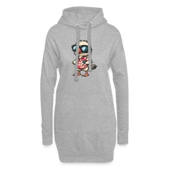 Strauss Comic Holiday - Sweat-shirt à capuche long Femme - gris chiné - Devant