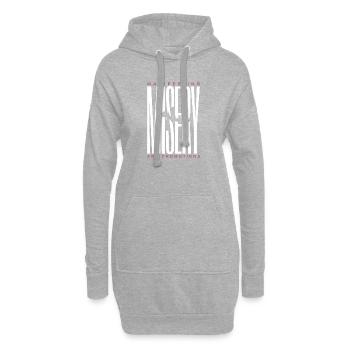 Manifestierender Violetter Sieges-Fledermaus - Hoodie-Kleid - Grau meliert - Vorne