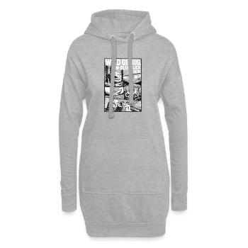 Aventure de camping assez sauvage - Sweat-shirt à capuche long Femme - gris chiné - Devant