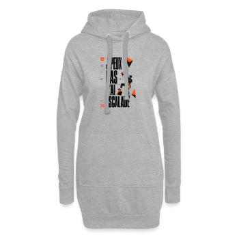 J’Peux Pas J’Ai Escalade Minimaliste - Sweat-shirt à capuche long Femme - gris chiné - Devant
