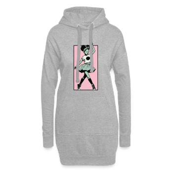 Female dancer #7 - Hoodie-Kleid - Grau meliert - Vorne