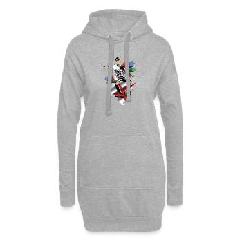 Inglaterra - England - Flaggen - Hoodie-Kleid - Grau meliert - Vorne