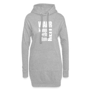 Wahrheit tut weh – Typo-Kontrast - Hoodie-Kleid - Grau meliert - Vorne