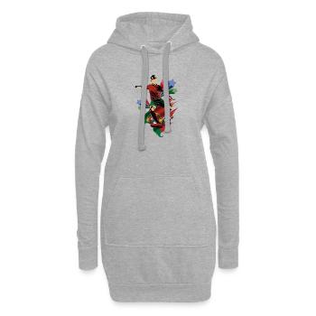 Portugal - Portugal - Flaggen - Hoodie-Kleid - Grau meliert - Vorne