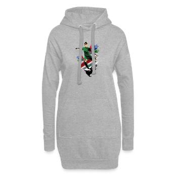Irak – Irak – Flaggen - Hoodie-Kleid - Grau meliert - Vorne