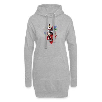 Turquia – Türkei – Flaggen - Hoodie-Kleid - Grau meliert - Vorne