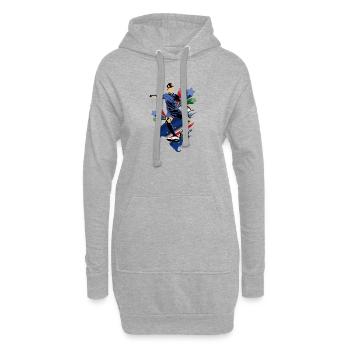 Kap Verde – Kap Verde – Flagge - Hoodie-Kleid - Grau meliert - Vorne