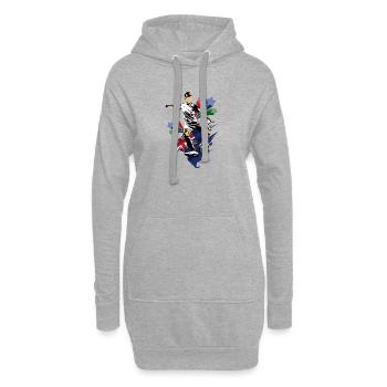 Nouvelle-Zélande - Nouvelle-Zélande - Drapeau - Sweat-shirt à capuche long Femme - gris chiné - Devant