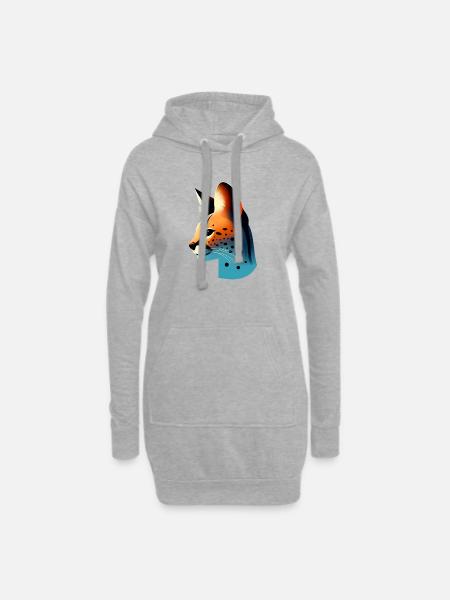 Serval - Hoodie-Kleid - Grau meliert