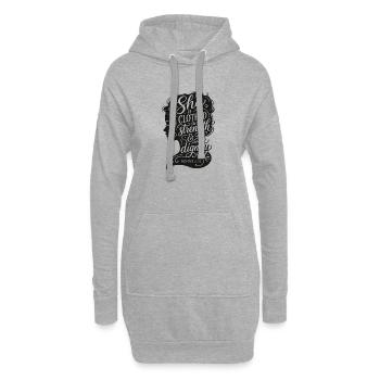 Femme de force et de dignité - Proverbes 31:25 - Sweat-shirt à capuche long Femme - gris chiné - Devant