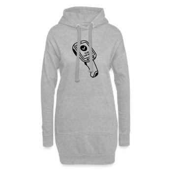 scan - Sweat-shirt à capuche long Femme - gris chiné - Devant