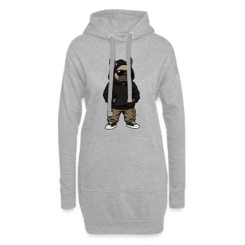 Bouledogue français Frenchie Propriétaire de Frenchie - Sweat-shirt à capuche long Femme - gris chiné - Devant
