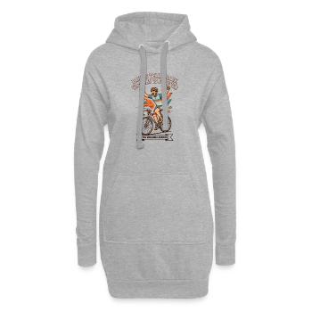 La douleur d’affiche de cyclisme vintage des années 70 est temporaire - Sweat-shirt à capuche long Femme - gris chiné - Devant