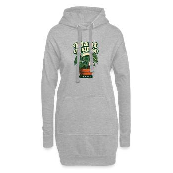 Infirmière de plantes de garde, pépinière intérieure, Anthuri - Sweat-shirt à capuche long Femme - gris chiné - Devant