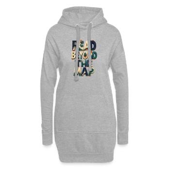 ÜBER DIE KARTE HINAUS LESEN - Hoodie-Kleid - Grau meliert - Vorne