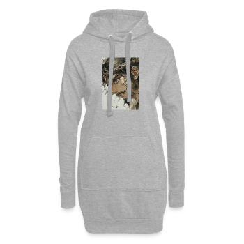 Portrait Crown Thorns - Hoodie Dress - heather grey - Front