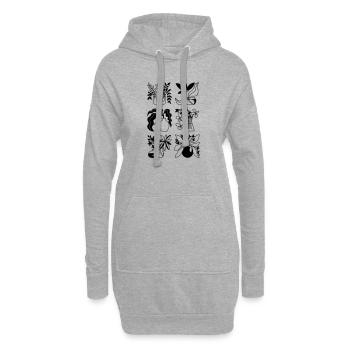 Flower vases - Hoodie Dress - heather grey - Front