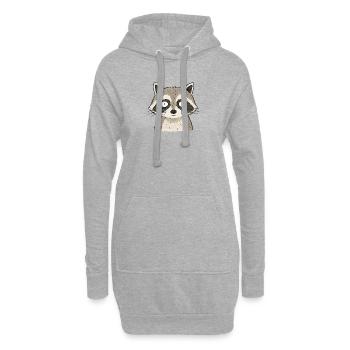 PETITS ACTIVISTES | Raccoon - Sweat-shirt à capuche long Femme - gris chiné - Devant