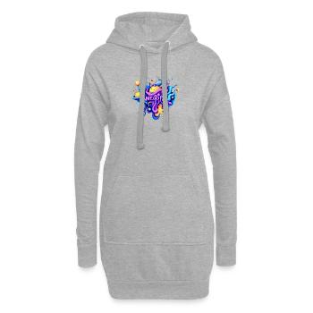 Glücklich - Hoodie-Kleid - Grau meliert - Vorne