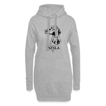 Vizsla Dad Hunde Hund Magyar Vizsla Wilsigns - Hoodie-Kleid - Grau meliert - Vorne