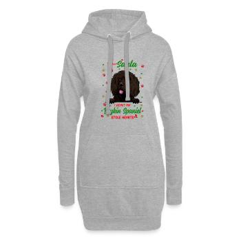 Boykin Spaniel Hund Weihnachten Hunderasse - Hoodie-Kleid - Grau meliert - Vorne