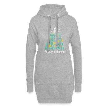 Border Collie Hund Weihnachten Hunderasse - Hoodie-Kleid - Grau meliert - Vorne