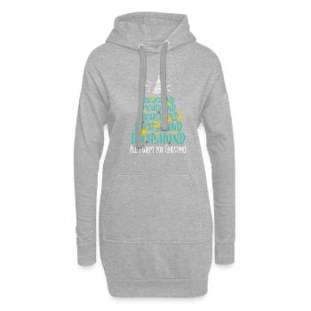 Dackel Hund Weihnachten Hunderasse - Hoodie-Kleid - Grau meliert - Vorne