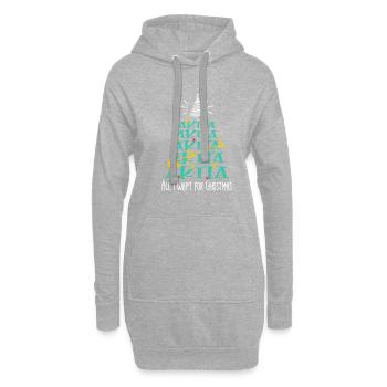 Akita Hund Weihnachten Hunderasse - Hoodie-Kleid - Grau meliert - Vorne
