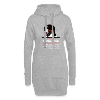 Ohne Mouintain Hund ist alles doof - Hoodie-Kleid - Grau meliert - Vorne