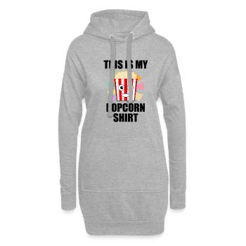 Popcorn Chef Ironic Saying Manger du maïs - Sweat-shirt à capuche long Femme - gris chiné - Devant
