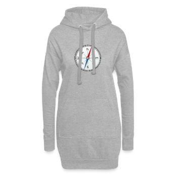 Kompass - Hoodie-Kleid - Grau meliert - Vorne