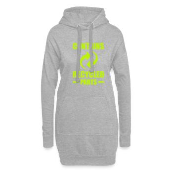 Transplantation Niere Spender Organ Geschenk - Hoodie-Kleid - Grau meliert - Vorne