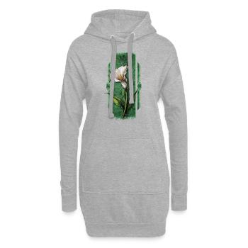 Fleurs élégantes : Calla Lily Floral Design - Sweat-shirt à capuche long Femme - gris chiné - Devant