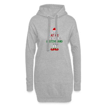 Funny Xmas look at me being all festive - Hoodie-Kleid - Grau meliert - Vorne
