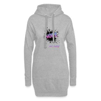 Nope not today - Hoodie-Kleid - Grau meliert - Vorne