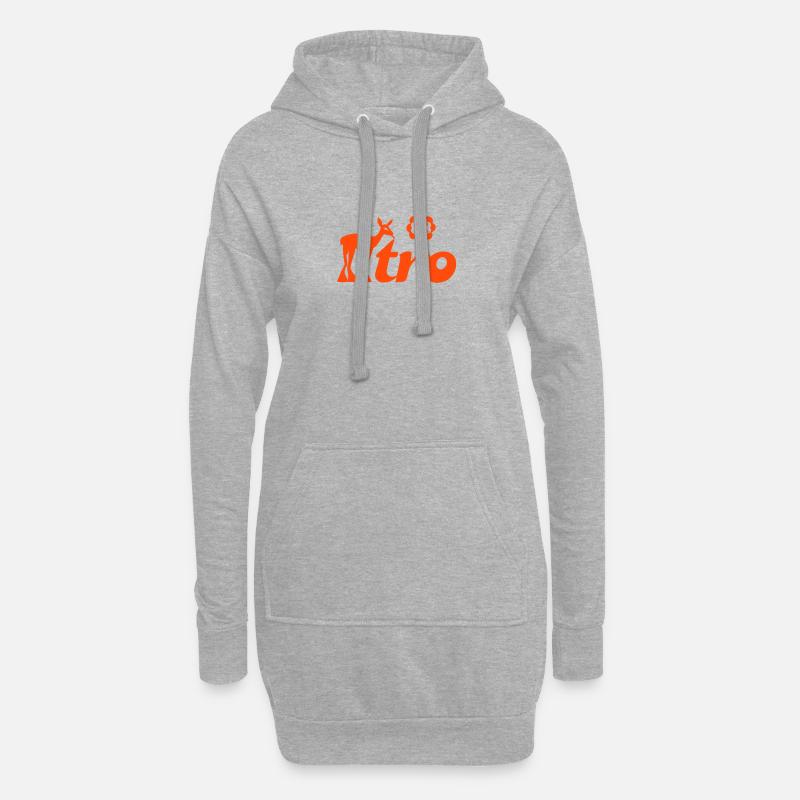 REHtro - Hoodie-Kleid - Grau meliert