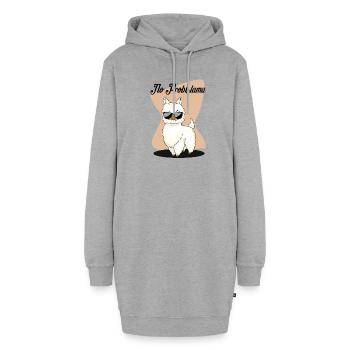 Llama lama alpaca no problama probllama - Hoodie-Kleid - Grau meliert - Vorne
