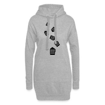 Einarmiger bandit Silhouette icon - Hoodie-Kleid - Grau meliert - Vorne