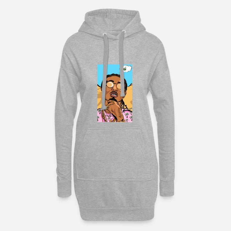 Ich liebe dich mit COCO - Hoodie-Kleid - Grau meliert